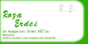 roza erdei business card